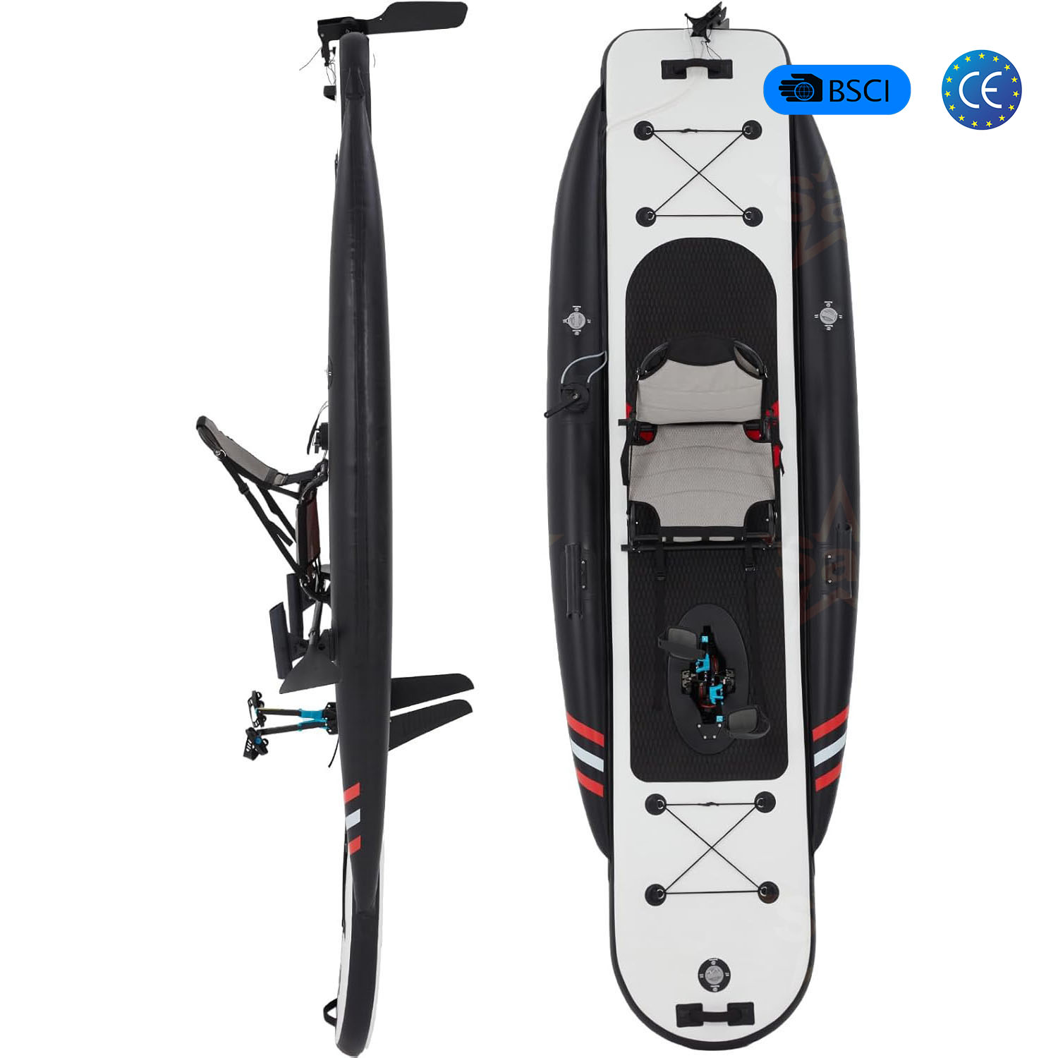 고품질 풍선식 페달 카약 드롭 스티치 발 구동 낚시 카 - Fishing Kayak Pedal Drive 리뷰 및 가격