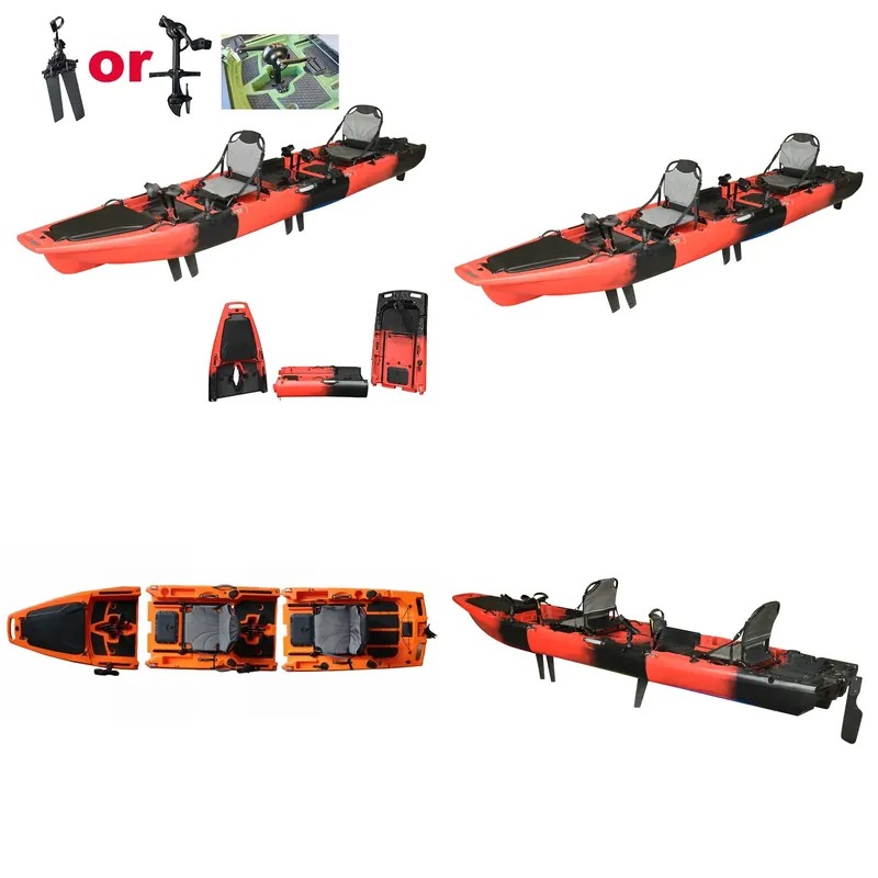 핫세일 14피트 2인승 더블 페달 시트온탑 카약 모듈형 - Fishing Kayak Pedal Drive 리뷰 및 가격